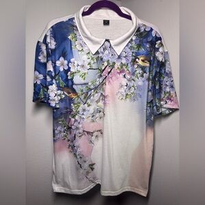 XL Floral vacation polo